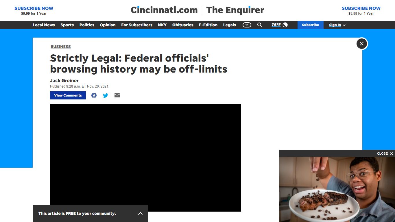 Strictly Legal: Federal officials' browsing history may be off-limits